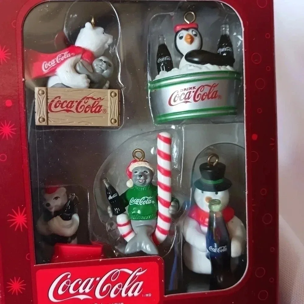 Collectible cocacola lot of 9 pcs christmas  ornaments
